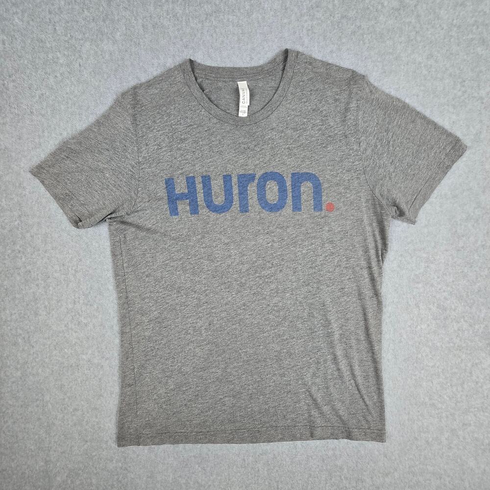 Huron Large Heather Gray T Shirt by Canvas